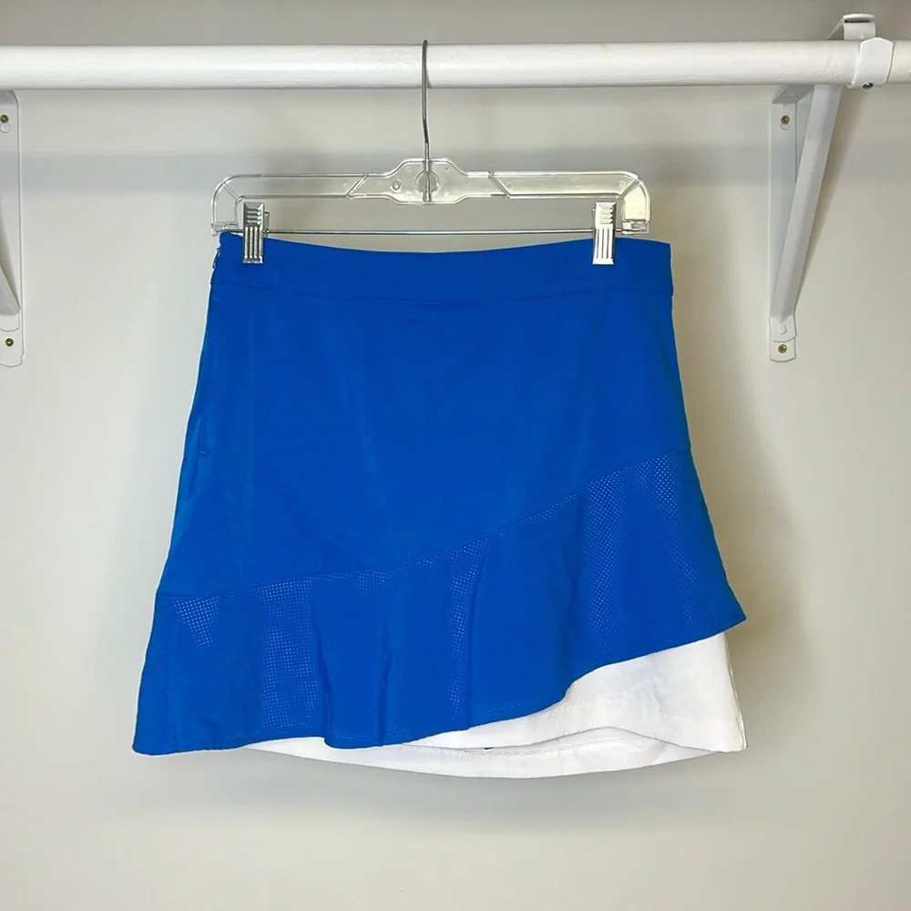 Lady Hagen Blue & White Golf Skort- 4